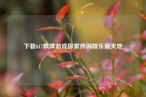 下载617棋牌游戏探索休闲娱乐新天地