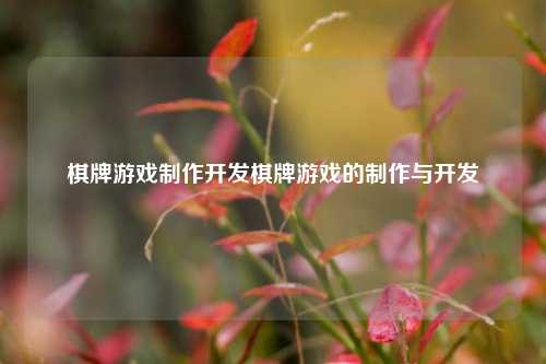 棋牌游戏制作开发棋牌游戏的制作与开发