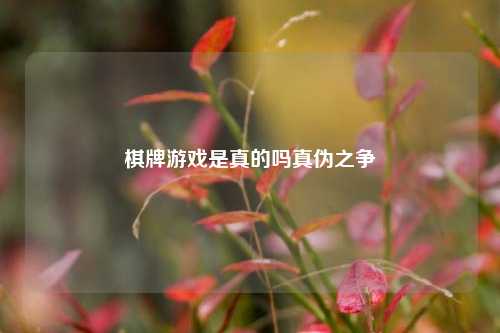 棋牌游戏是真的吗真伪之争