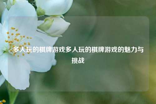 多人玩的棋牌游戏多人玩的棋牌游戏的魅力与挑战