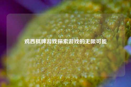 鸡西棋牌游戏探索游戏的无限可能