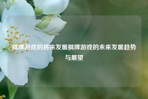 棋牌游戏的将来发展棋牌游戏的未来发展趋势与展望