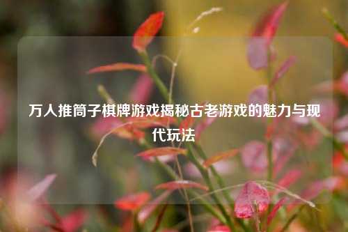 万人推筒子棋牌游戏揭秘古老游戏的魅力与现代玩法