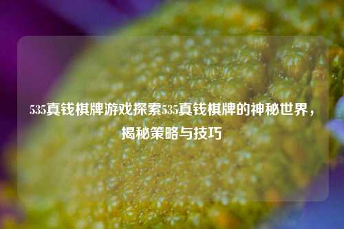 535真钱棋牌游戏探索535真钱棋牌的神秘世界，揭秘策略与技巧