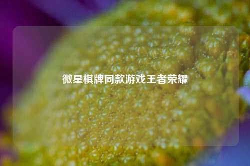 微星棋牌同款游戏王者荣耀