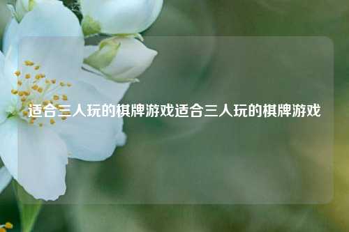 适合三人玩的棋牌游戏适合三人玩的棋牌游戏