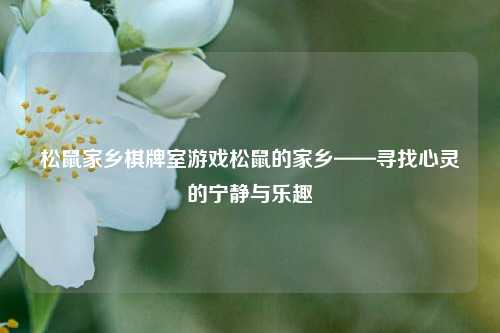 松鼠家乡棋牌室游戏松鼠的家乡——寻找心灵的宁静与乐趣