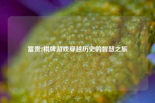 富贵2棋牌游戏穿越历史的智慧之旅