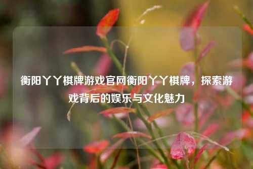 衡阳丫丫棋牌游戏官网衡阳丫丫棋牌，探索游戏背后的娱乐与文化魅力