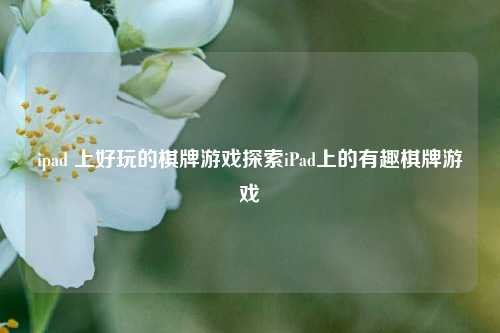 ipad 上好玩的棋牌游戏探索iPad上的有趣棋牌游戏
