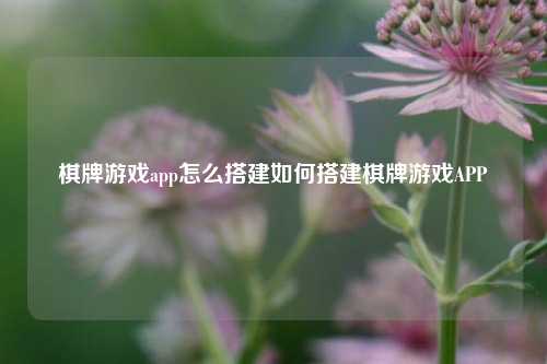 棋牌游戏app怎么搭建如何搭建棋牌游戏APP