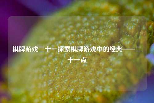 棋牌游戏二十一探索棋牌游戏中的经典——二十一点