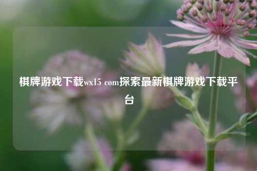 棋牌游戏下载wx15 com探索最新棋牌游戏下载平台