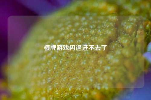 棋牌游戏闪退进不去了