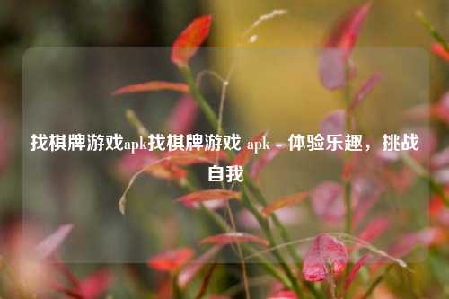 找棋牌游戏apk找棋牌游戏 apk - 体验乐趣，挑战自我