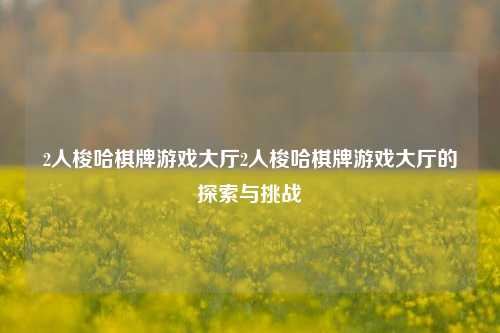 2人梭哈棋牌游戏大厅2人梭哈棋牌游戏大厅的探索与挑战