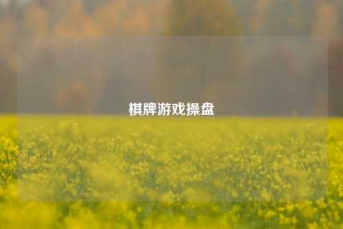 棋牌游戏操盘